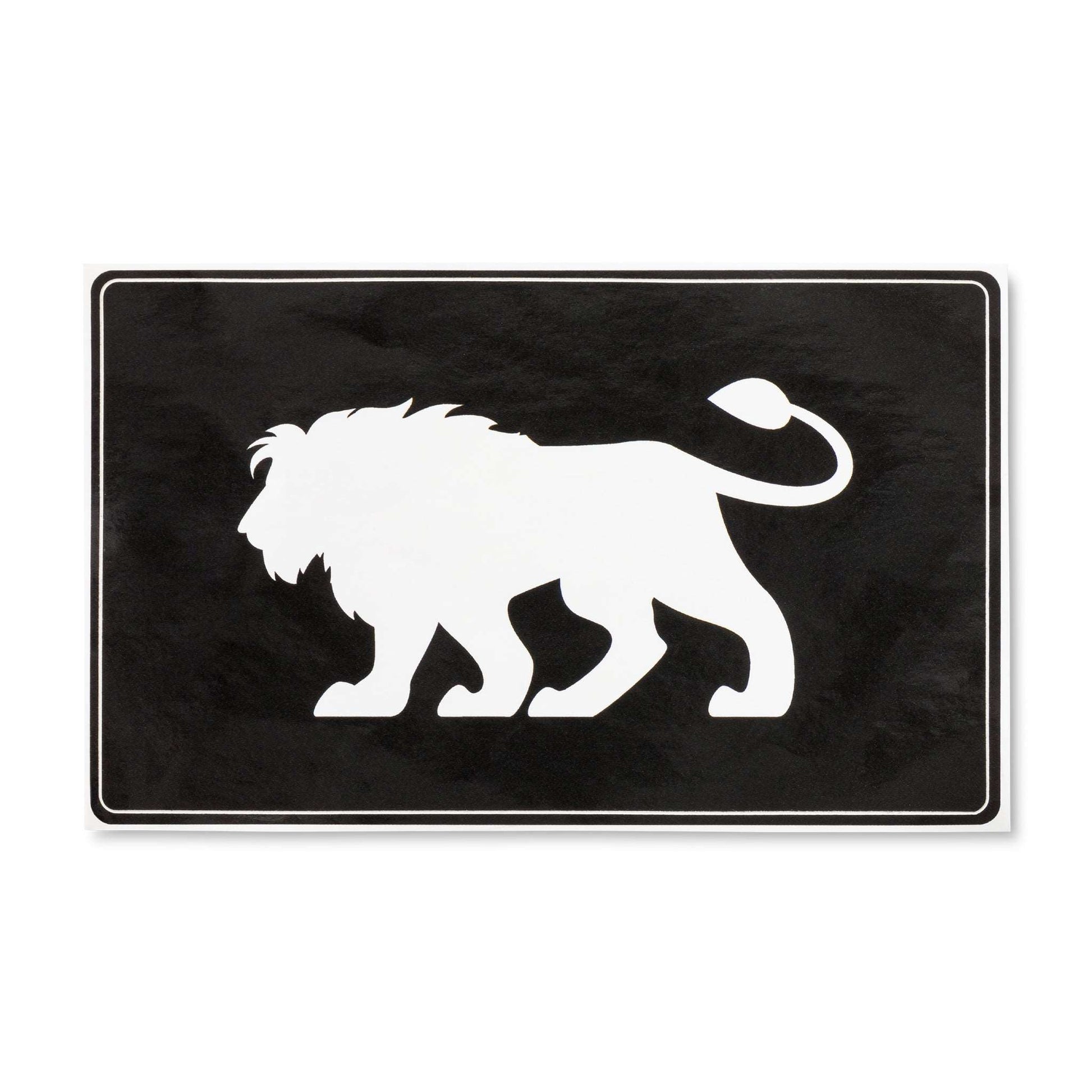 Lion Logo Black Sticker-Vaughn de Heart