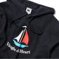 Men's - Voilier - Navy Blue French Pullover Hoodie-Vaughn de Heart