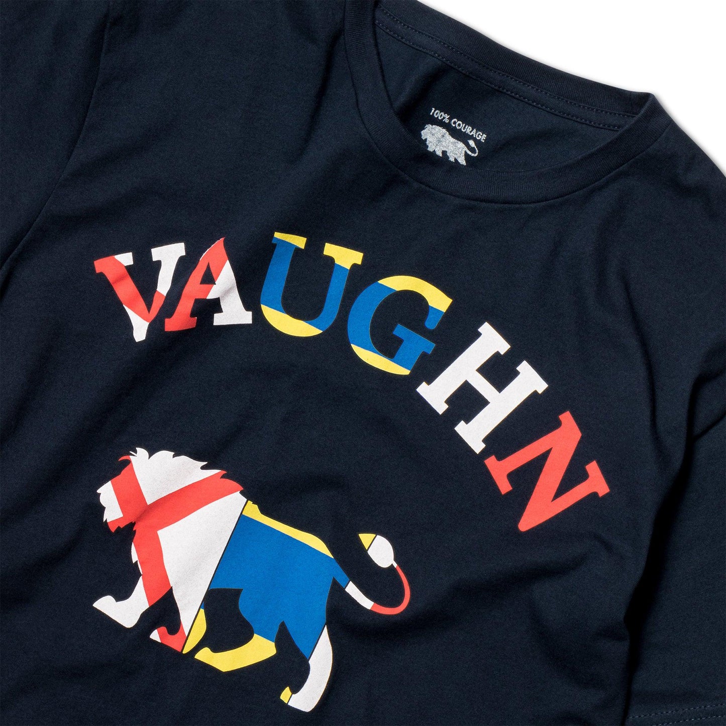 Men's - Voilier - Navy Blue Lion Nautical Flag Crew Neck T-Shirt-Vaughn de Heart
