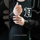Men's - House of V - Black Varsity Chenille Patch Crew Neck Sweater