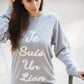 Women's - Je Suis un Lion Heather Grey Sweater-Vaughn de Heart