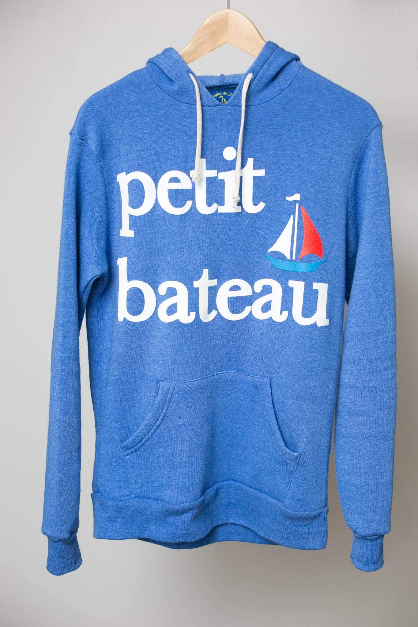 Men's Petit Bateau Light Blue Pullover Hoodie-Vaughn de Heart