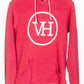 VH Logo Heather Red Hoodie-Vaughn de Heart