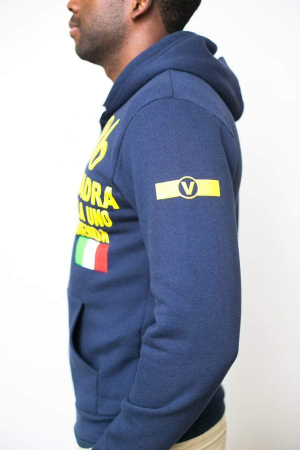 Men's - Forza Squadra Navy Blue Zip Hoodie-Vaughn de Heart