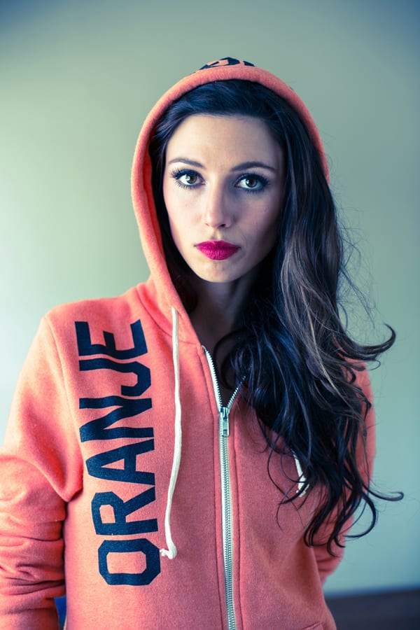 Oranje Orange Zip Hoodie-Vaughn de Heart