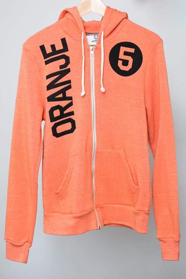 Oranje Orange Zip Hoodie-Vaughn de Heart