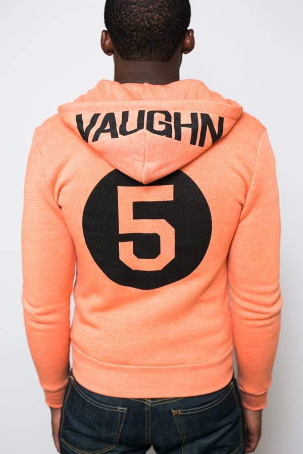 Oranje Orange Zip Hoodie-Vaughn de Heart