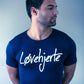 Men's - Løvehjerte Navy Blue Crew Neck T-Shirt-Vaughn de Heart