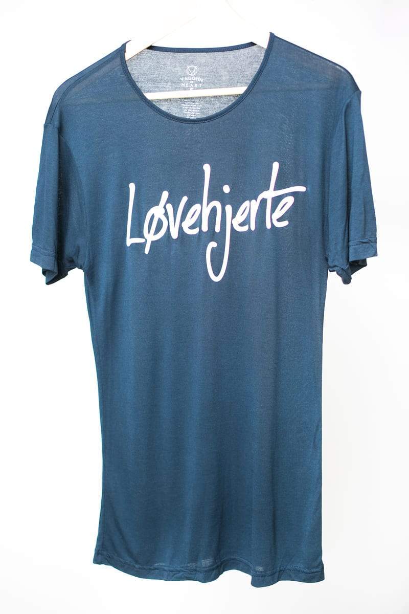 Men's - Løvehjerte Navy Blue Crew Neck T-Shirt-Vaughn de Heart