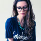Men's - Løvehjerte Navy Blue Crew Neck T-Shirt-Vaughn de Heart