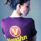Women's Retro Logo Maroon Crew Neck T-Shirt-Vaughn de Heart
