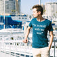 Men's - It is Swell with my Soul Blue Crew Neck T-Shirt-Vaughn de Heart