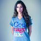 Women's - Cou-rage-eux Grey V-Neck T-Shirt-Vaughn de Heart