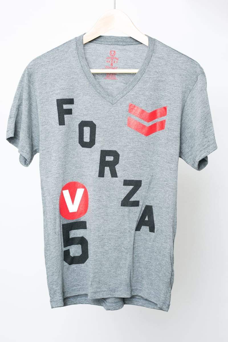 Men's - Forza V Heather Grey V-Neck T-Shirt-Vaughn de Heart