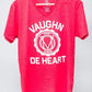 Men's - Institution Heather Red V-Neck T-Shirt-Vaughn de Heart