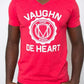 Women's - Institution Heather Red V-Neck T-Shirt-Vaughn de Heart